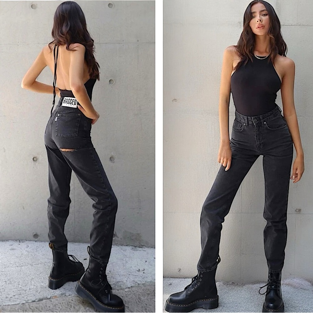 The Ragged Priest Butt Cut Jeans Charcoal 🖤